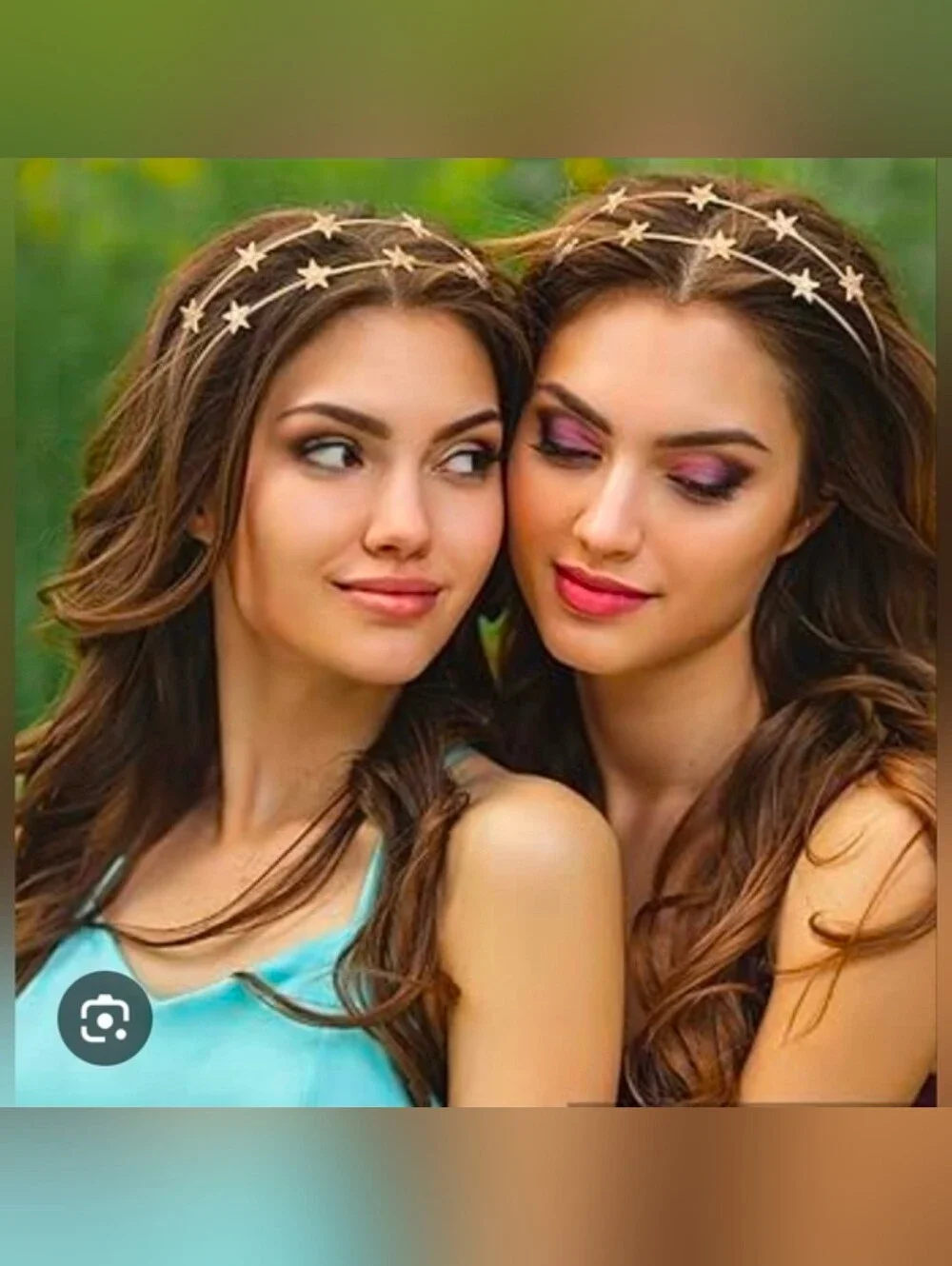 Double Row Gold Metal Star Headband BNIB